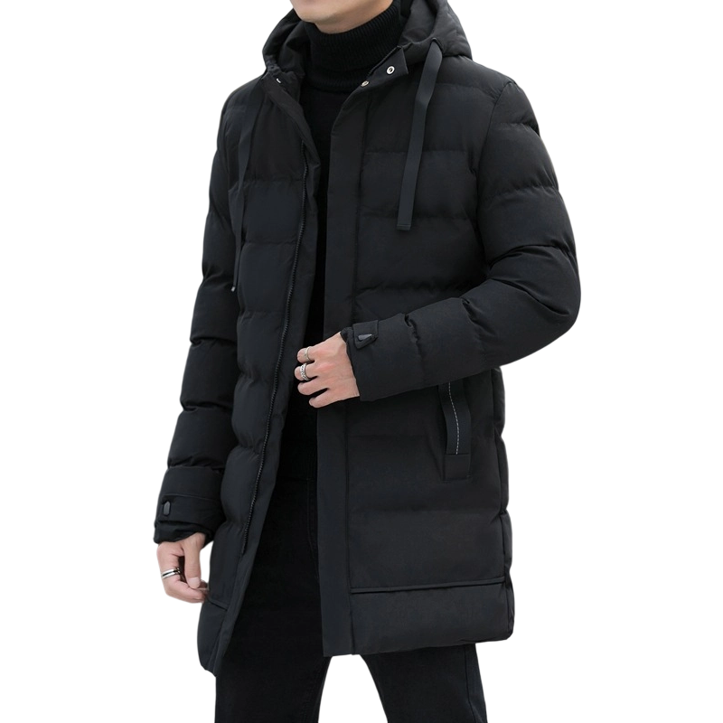 ⌛ Nur noch 3 Tage – 50 % auf alles! ⏰Herren-Steppjacke mit Kapuze, mittellang🔥Kostenloser Versand🔥