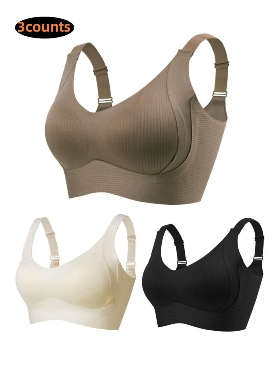 2-teiliges Set🎁 1 Kaufen, 1 Gratis 💕 Damen Rippenstrick Push-Up Verstellbarer Drahtloser BH
