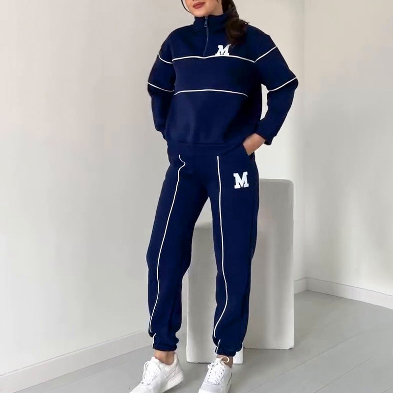 ⌛ Nur noch 3 Tage – 50 % auf alles! ⏰Lässiges Sweatshirt 2-teiliges Set mit Linie