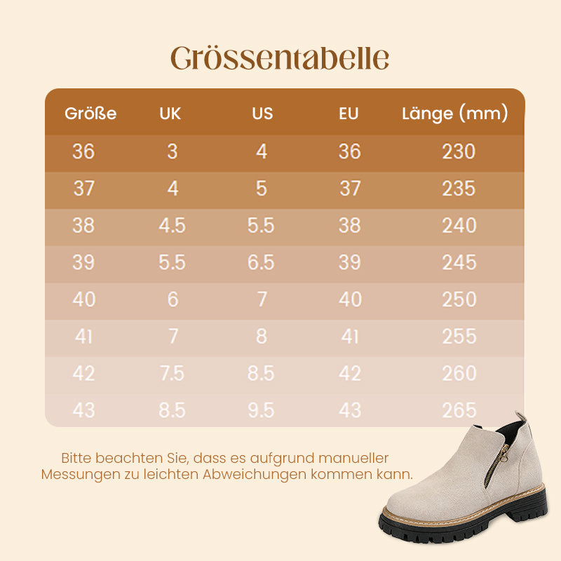 ⌛ Nur noch 3 Tage – 50 % auf alles! ⏰🥾Damenschuhe mit runder Spitze und Reißverschluss, für alle Fußformen geeignet