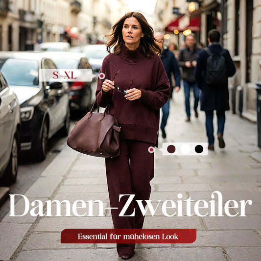 ⌛ Nur noch 3 Tage – 50 % auf alles! ⏰Sweatshirt mit hohem Kragen und seitlichem Reißverschluss & Hose im Set