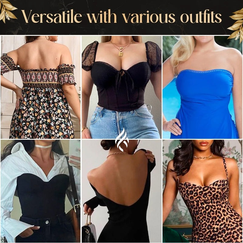 Ideal als Unterwäsche für Blazer & Anzüge – Damen Minimizer BH, Rückenfrei mit Trägern, Bustier für Große Größen, Figurformend