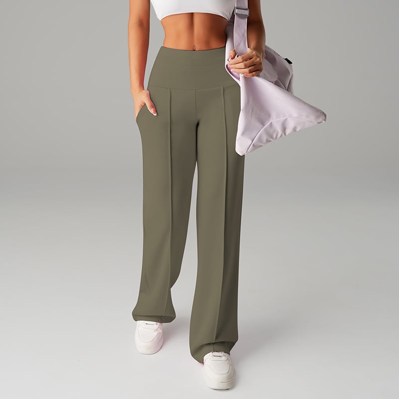 ⌛ Nur noch 3 Tage – 50 % auf alles! ⏰ 50.000+ VERKAUFT!💕 Damen-Unifarbene Weite Straight-Leg-Hose