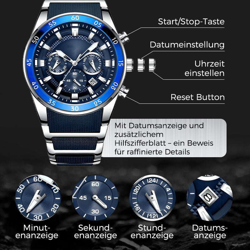 🔥Hochwertige Business-Multifunktions-Quarz-Uhr für Herren