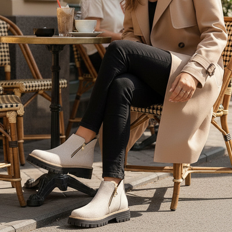 ⌛ Nur noch 3 Tage – 50 % auf alles! ⏰🥾Damenschuhe mit runder Spitze und Reißverschluss, für alle Fußformen geeignet