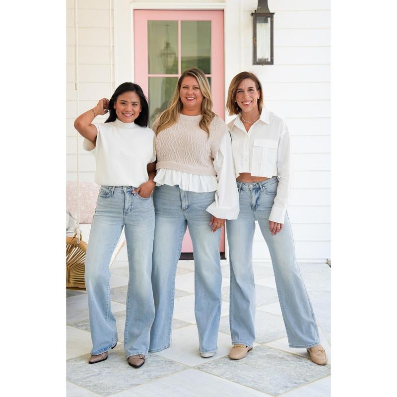 🌷Vorverkauf 50% Rabatt auf🍃Vintage-Waschungen mit hohem Bauch und Bauchkontrolle Jeans mit geradem Bein