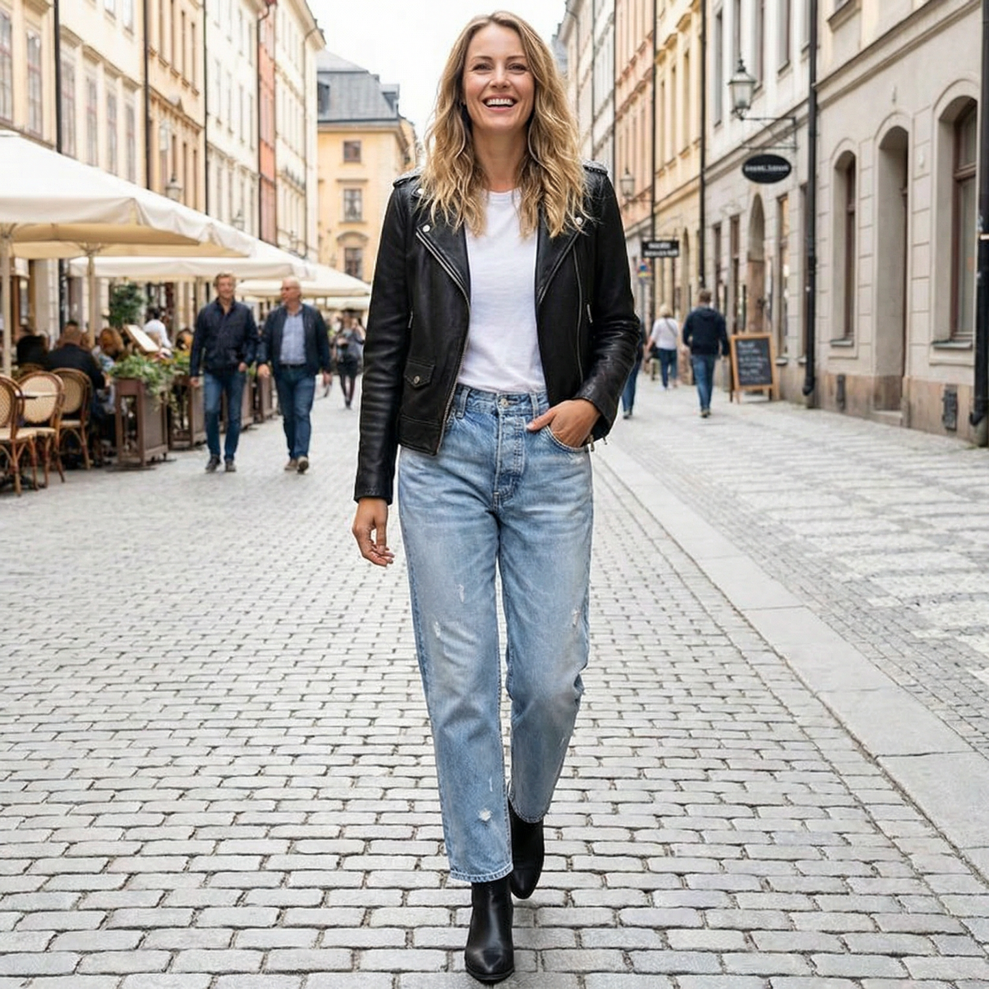 Damen-Retro-Cropped-Straight-Leg-Jeans