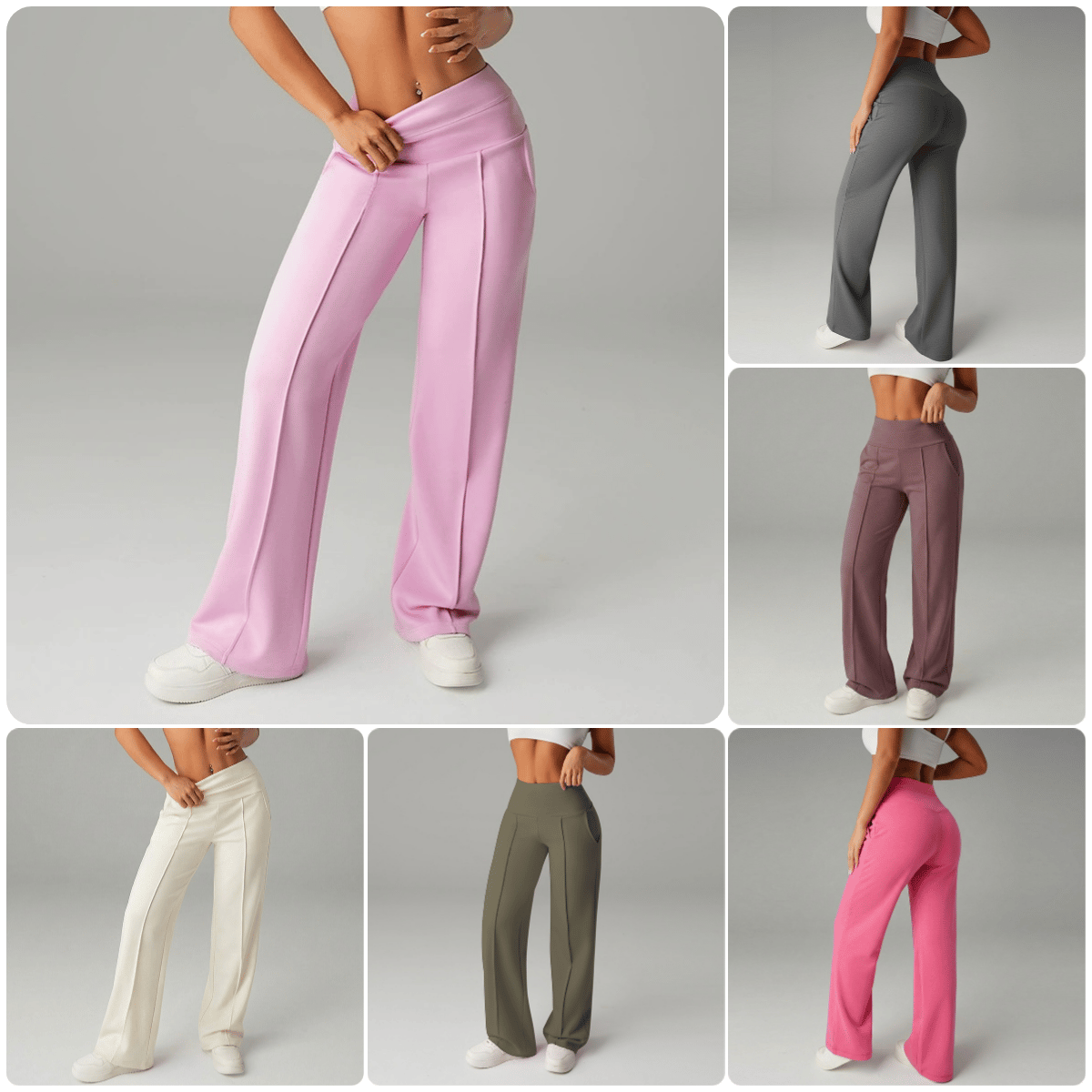 ⌛ Nur noch 3 Tage – 50 % auf alles! ⏰ 50.000+ VERKAUFT!💕 Damen-Unifarbene Weite Straight-Leg-Hose