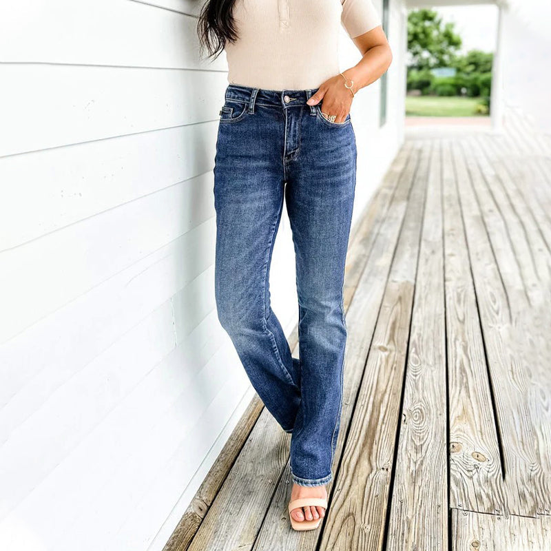 Geeignet für alle Körpertypen👖Hochelastische Jeans zur Bauchkontrolle