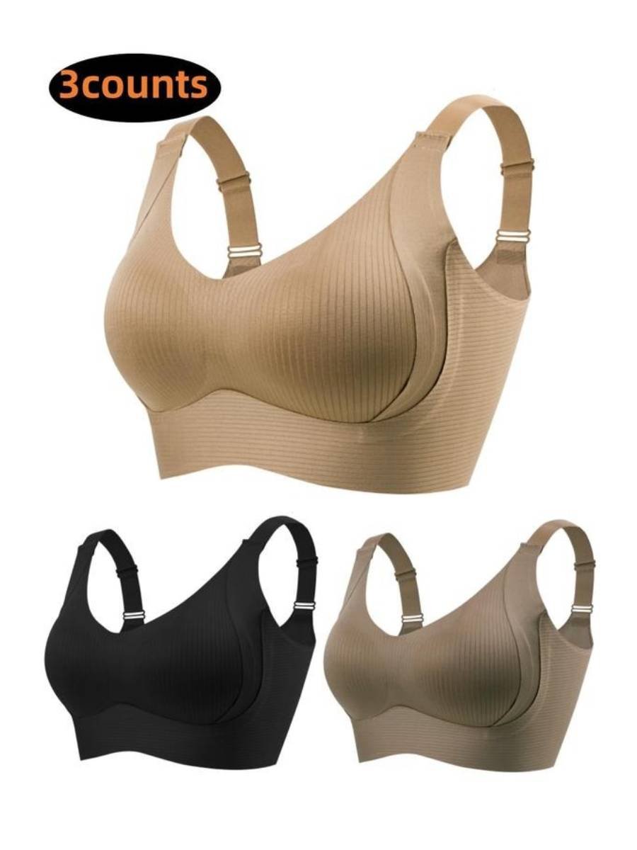 2-teiliges Set🎁 1 Kaufen, 1 Gratis 💕 Damen Rippenstrick Push-Up Verstellbarer Drahtloser BH