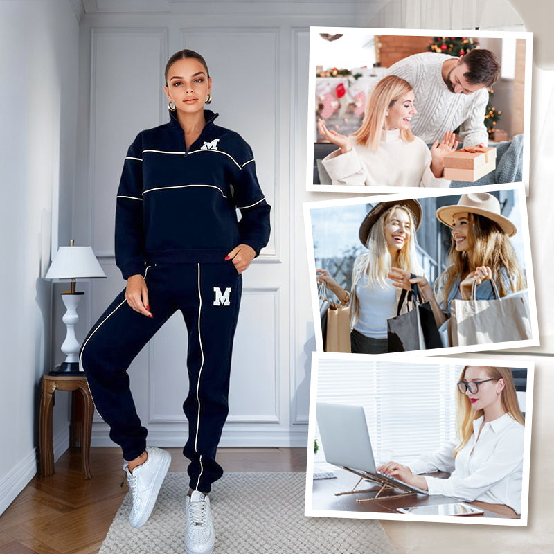 ⌛ Nur noch 3 Tage – 50 % auf alles! ⏰Lässiges Sweatshirt 2-teiliges Set mit Linie