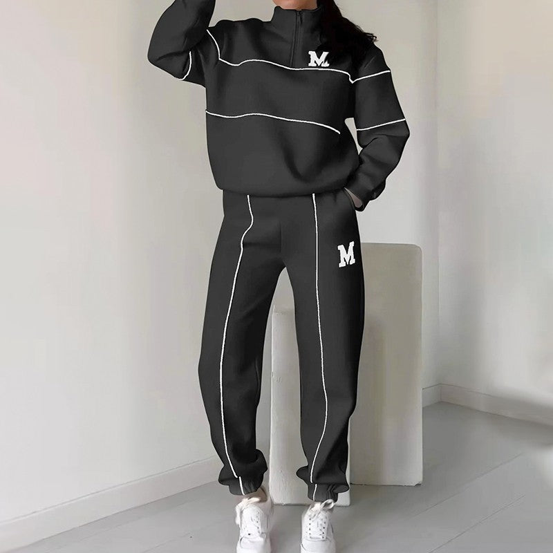 ⌛ Nur noch 3 Tage – 50 % auf alles! ⏰Lässiges Sweatshirt 2-teiliges Set mit Linie