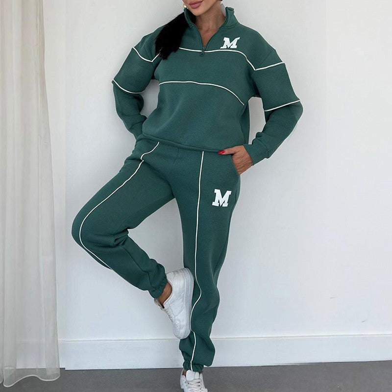 ⌛ Nur noch 3 Tage – 50 % auf alles! ⏰Lässiges Sweatshirt 2-teiliges Set mit Linie