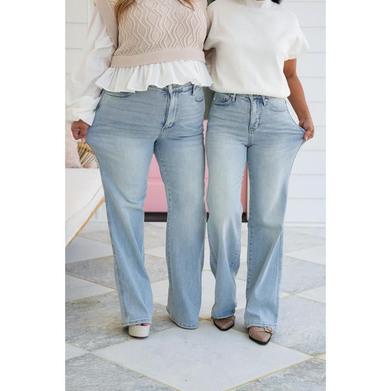 🌷Vorverkauf 50% Rabatt auf🍃Vintage-Waschungen mit hohem Bauch und Bauchkontrolle Jeans mit geradem Bein