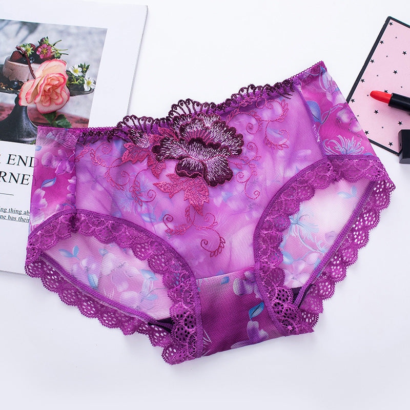 🔥Kauf 7, erhalte 7 gratis🔥 Antibakterielle Baumwollslip mit Spitzenstickerei