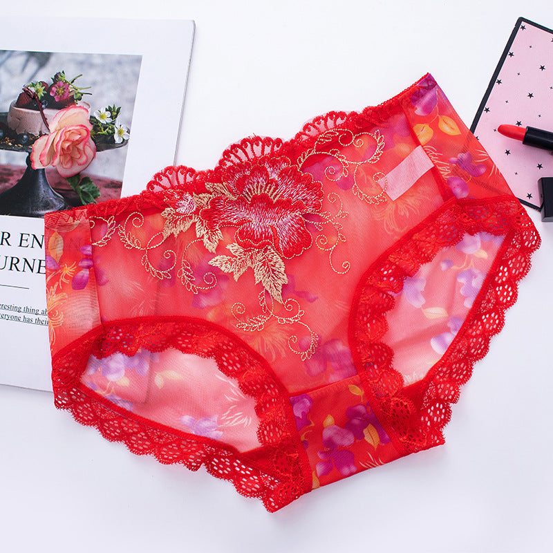 🔥Kauf 7, erhalte 7 gratis🔥 Antibakterielle Baumwollslip mit Spitzenstickerei