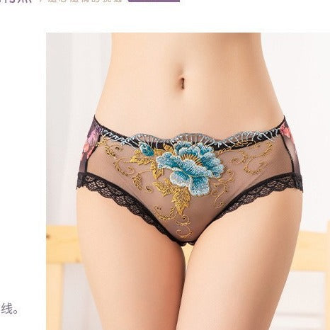 🔥Kauf 7, erhalte 7 gratis🔥 Antibakterielle Baumwollslip mit Spitzenstickerei