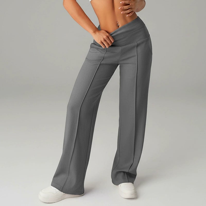 ⌛ Nur noch 3 Tage – 50 % auf alles! ⏰ 50.000+ VERKAUFT!💕 Damen-Unifarbene Weite Straight-Leg-Hose