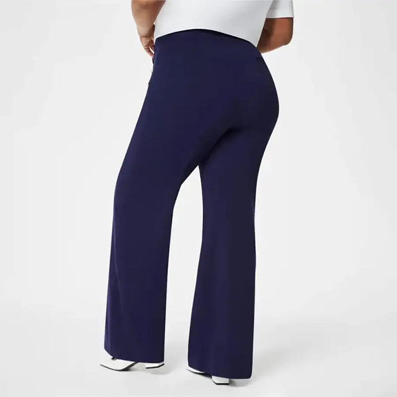 👖Three Lengths Available🔥High Stretch Tummy Control Button Wide Leg Trousers