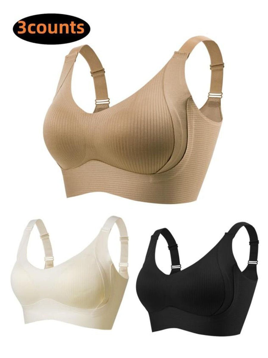 2-teiliges Set🎁 1 Kaufen, 1 Gratis 💕 Damen Rippenstrick Push-Up Verstellbarer Drahtloser BH