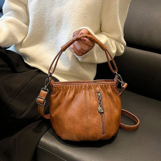 Damen Plissee-Handtasche aus weichem Material – Vielseitig tragbar als Hand-, Schulter- oder Umhängetasche 👜✨