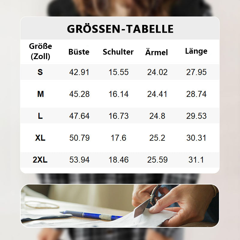 Damen Herbst und Winter verdickter Flanell langärmelige karierte Kapuzenjacke