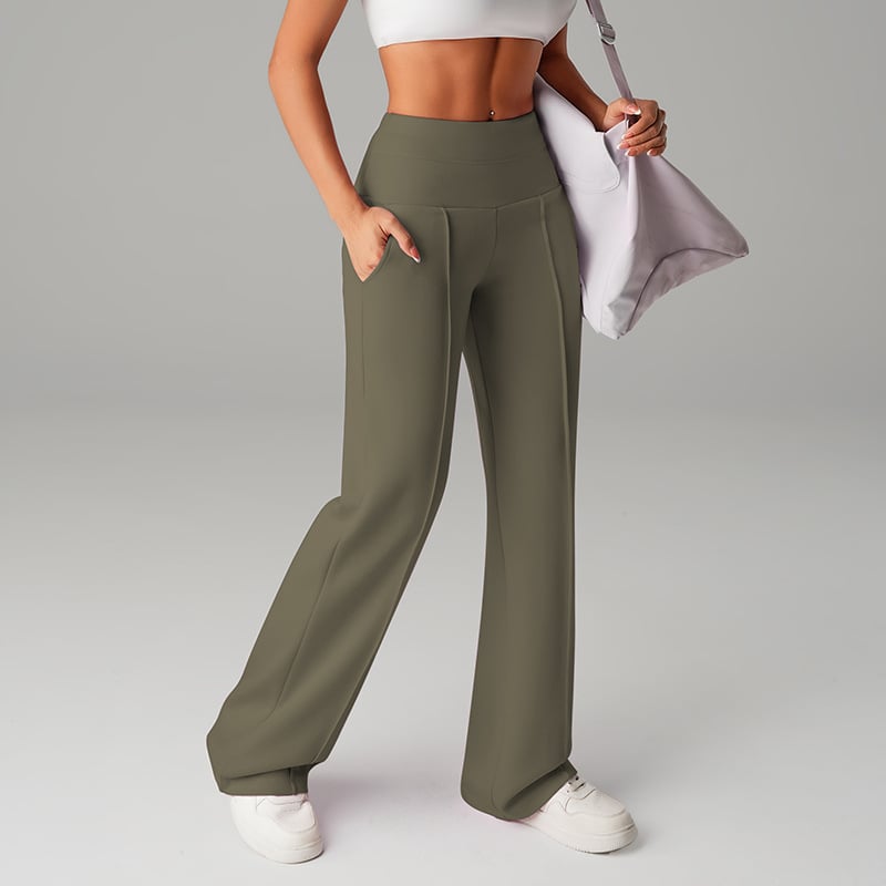 ⌛ Nur noch 3 Tage – 50 % auf alles! ⏰ 50.000+ VERKAUFT!💕 Damen-Unifarbene Weite Straight-Leg-Hose