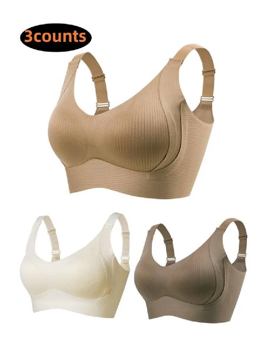 2-teiliges Set🎁 1 Kaufen, 1 Gratis 💕 Damen Rippenstrick Push-Up Verstellbarer Drahtloser BH