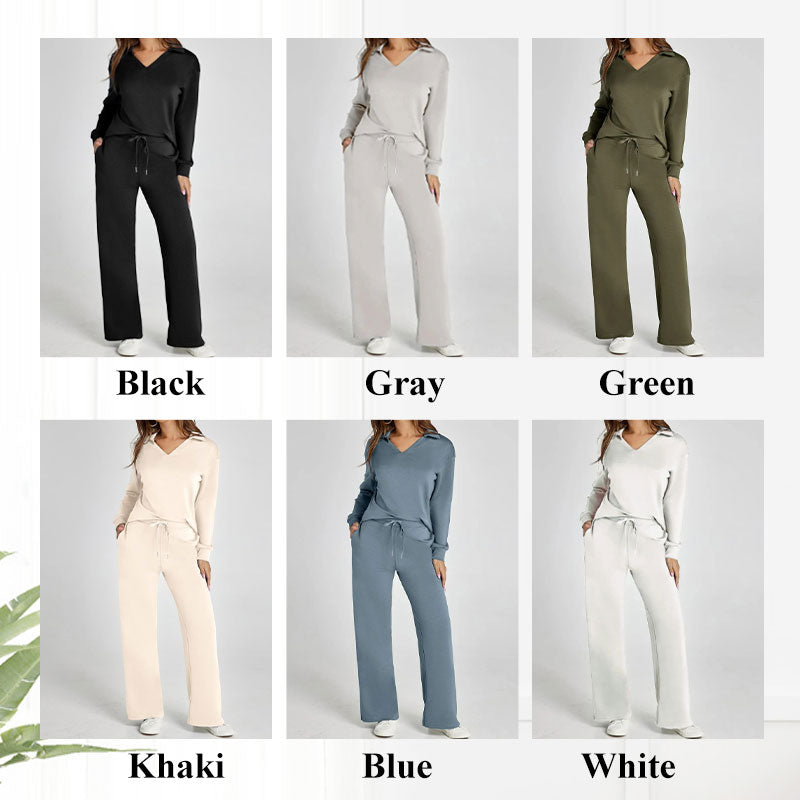 🎁Heißer Verkauf 50 % RABATT⏳ 2-teilige Outfits für Damen, lässige Langarm-Trainingsanzüge
