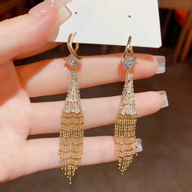 💕  50% Rabatt 💕 Zirkon Quastenohrringe🎀