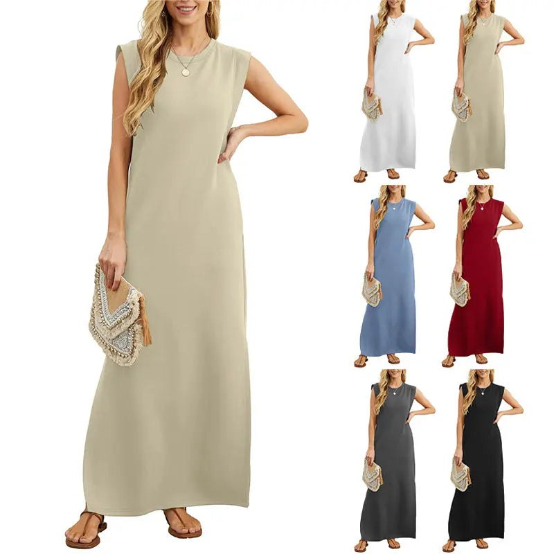 ⏳Letzter Tag: 50% auf💥Damens Sommerkleid aus Baumwolle – Knitterfrei, Loose Fit mit Seitenschlitz – Bequem & Elegant in 6 Farben