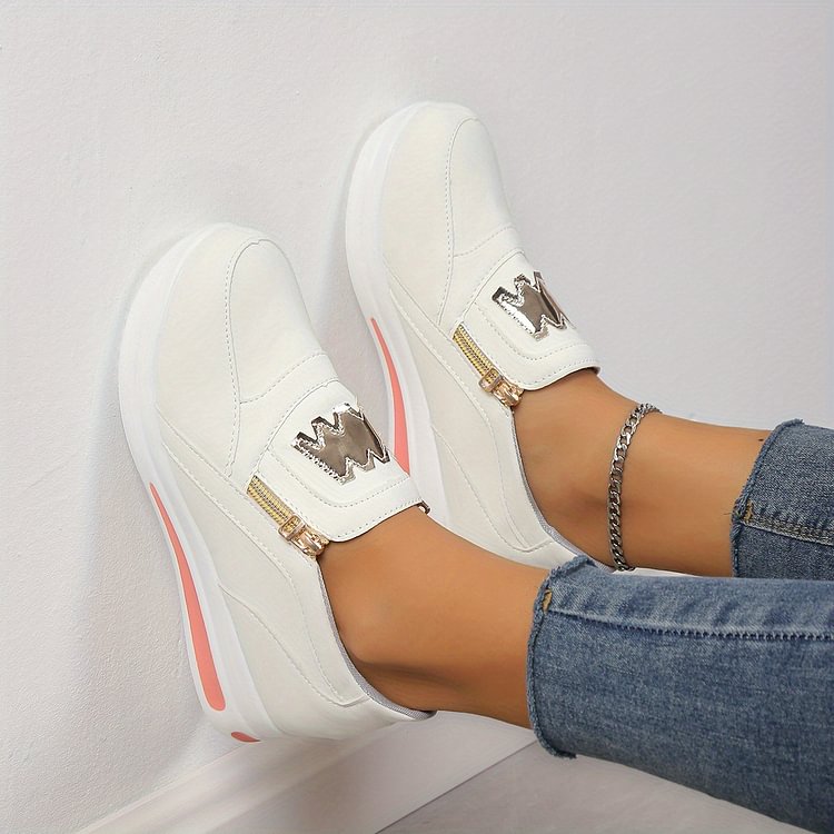 Damen Slip-On Schuhe – Bequeme Freizeit- und Sportschuhe mit Reißverschluss👟🌞