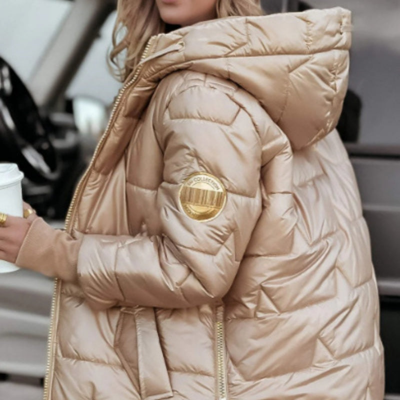 Damen Winter Warme Kapuzen-Mantel in mittlerer Länge