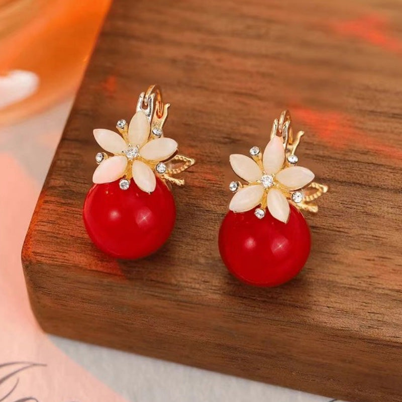 🔥Black-Friday-Mega-Angebot – 50 % Rabatt!🔥Zarte Blüten-Perlenohrringe 🍒