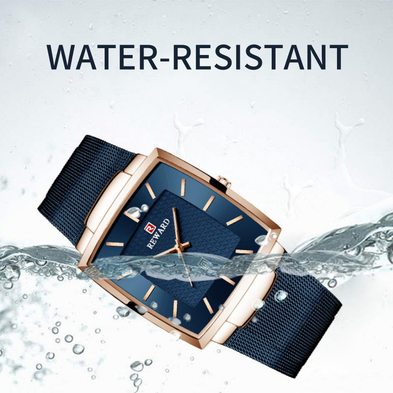 🔥Black-Friday-Mega-Angebot – 50 % Rabatt!🔥Herren Quarzarmbanduhr mit eckigem Mesh-Armband, ultraflach