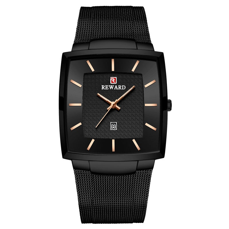 🔥Black-Friday-Mega-Angebot – 50 % Rabatt!🔥Herren Quarzarmbanduhr mit eckigem Mesh-Armband, ultraflach