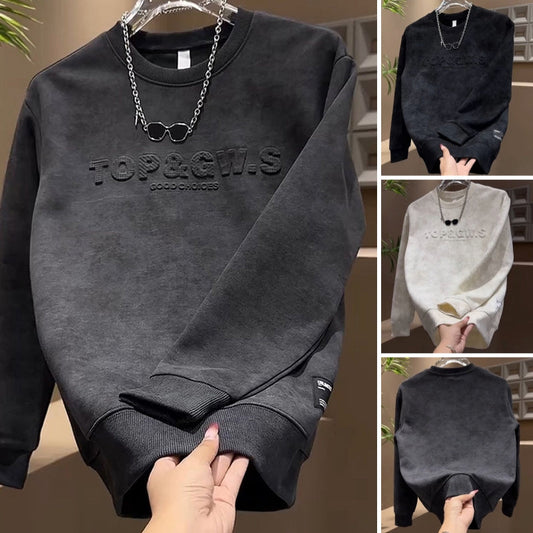 Lässiges Sweatshirt mit Rundhalsausschnitt für Herren