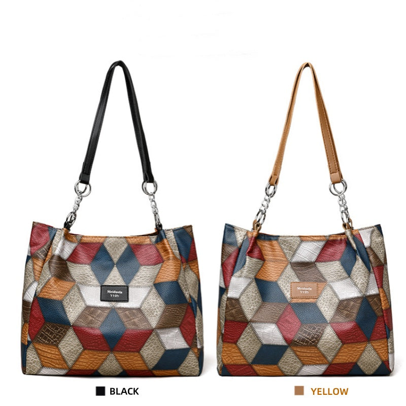 Patchwork-Tragetasche für Damen