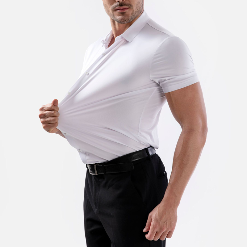 👔💨 Herren Kurzarmhemd – 4-Wege-Stretch, Bügelfrei & Knitterresistent, Modern & Bequem📦Kostenloser Versand🔥