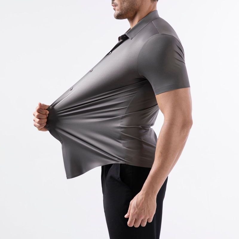 👔💨 Herren Kurzarmhemd – 4-Wege-Stretch, Bügelfrei & Knitterresistent, Modern & Bequem📦Kostenloser Versand🔥