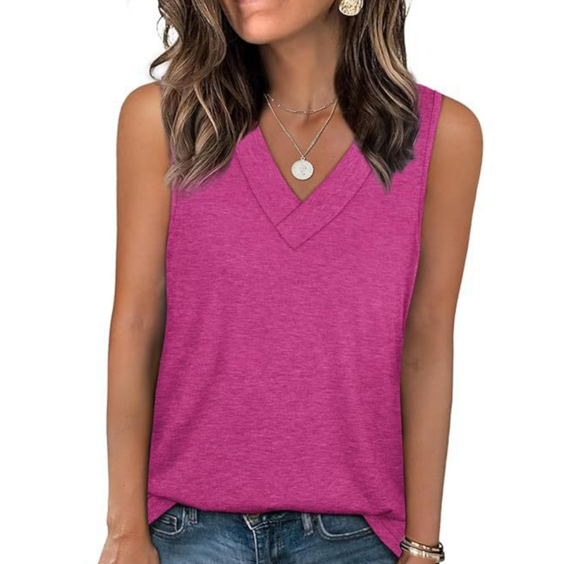 🎁Last Day Promotion✨Women's Casual V-Neck Loose Fit Tank Top