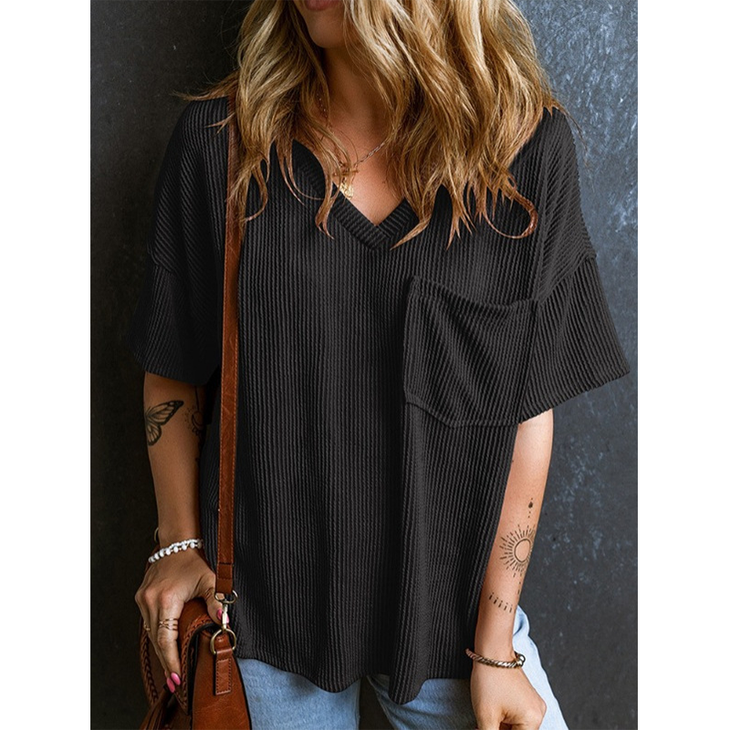 🔥 NEU! 2025 V-Cut Kurzarmshirt aus Premium-Kunstkord – Jetzt 20€ sparen!