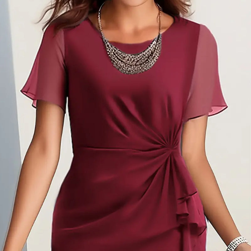 💃Elegantes Mode-Einfarbiges Kleid