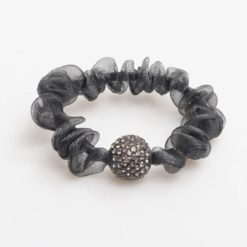 Elegante Strass-Steinchen Mesh Haargummis
