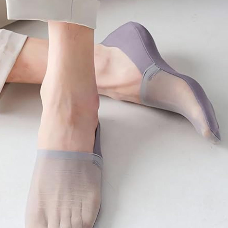 5 Pairs Ice Silk No-Show Socks Set