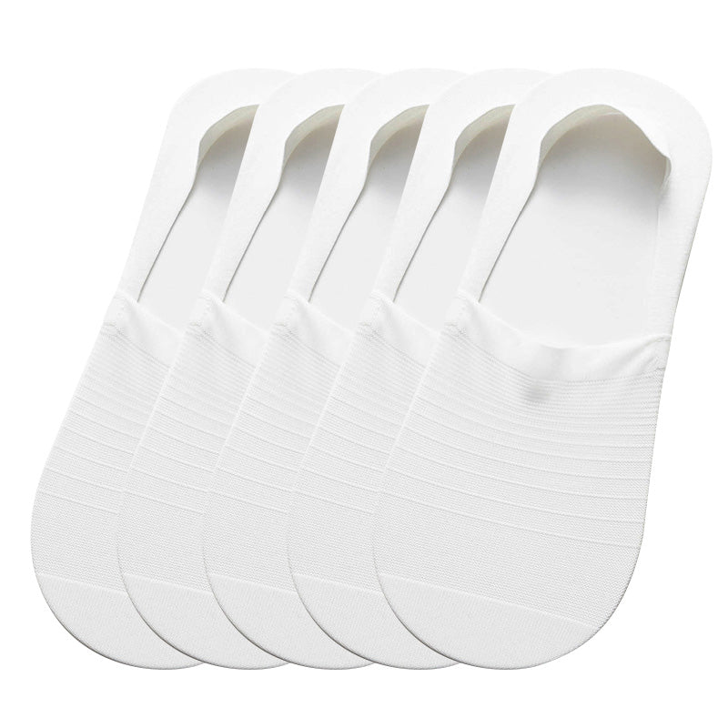 5 Pairs Ice Silk No-Show Socks Set