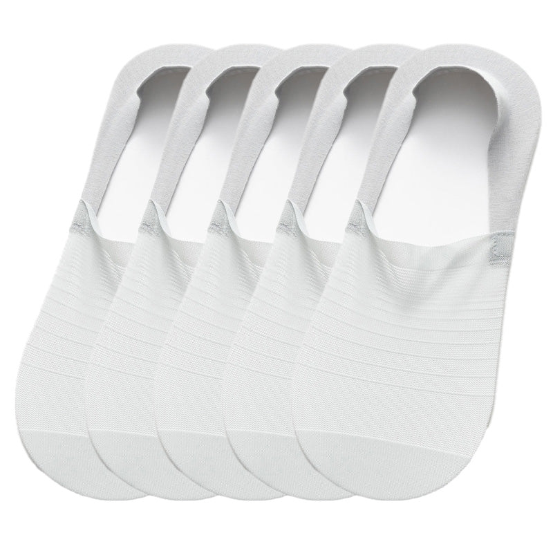 5 Pairs Ice Silk No-Show Socks Set