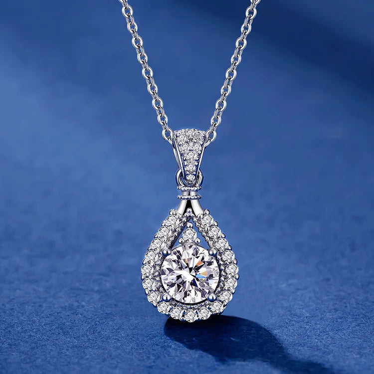 ✨Sterling Silver Moissanite Drop Necklace
