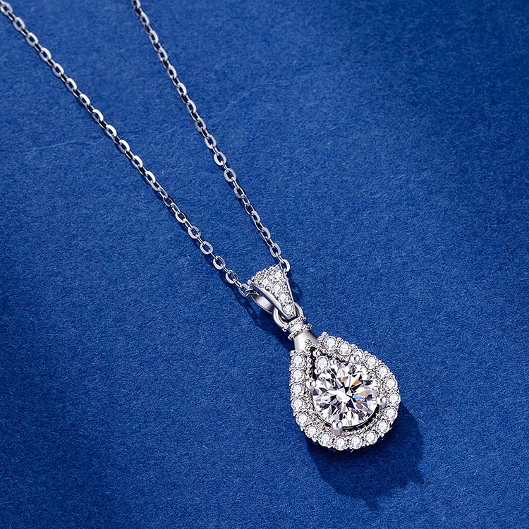 ✨Sterling Silver Moissanite Drop Necklace