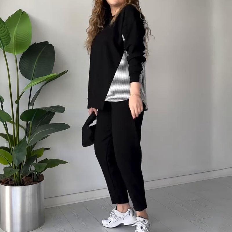 Damen 2-teiliges Lounge-Set mit Farbblock